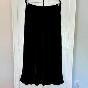 Vintage 90s Moda Seta Sandra King Black Velvet Maxi Skirt Formal Evening Size 16